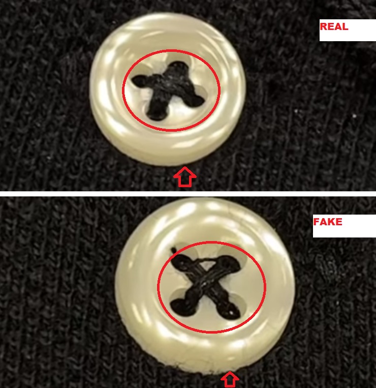 Real vs Fake Polo Ralph Lauren Shirt BUTTON 