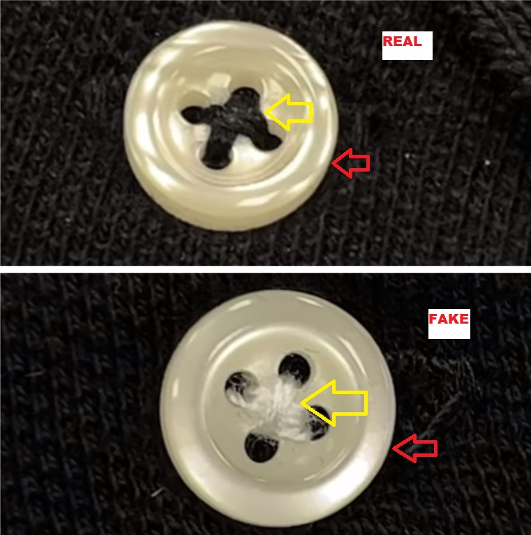 Real vs Fake Polo Ralph Lauren Shirt BUTTON 3