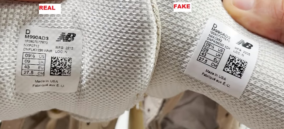 REAL VS FAKE NEW BALANCE 990V3 TEDDY SANTIS MOONBEAM LABEL