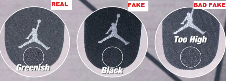 Real Vs Fake Air Jordan 4 Black Cat INSOLE